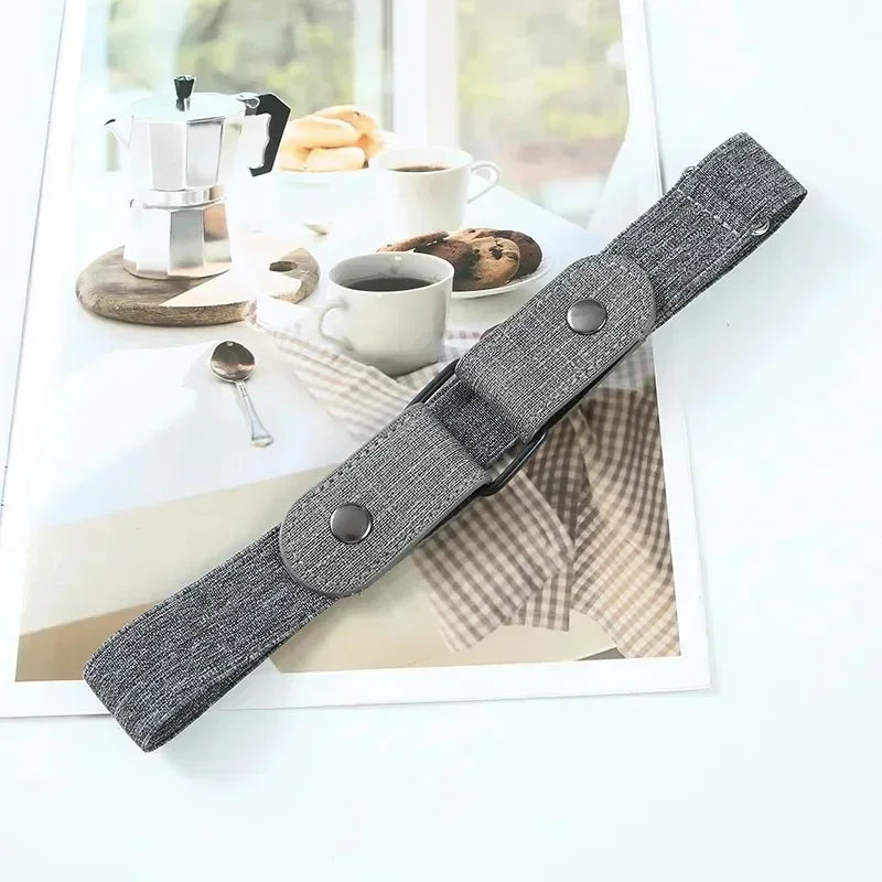 2024 Canvas Adjustable Elastic Waist Band Invisible Belt Buckle-Free Belts for Women Men Jean Pants Dress No Buckle Easy To Wear