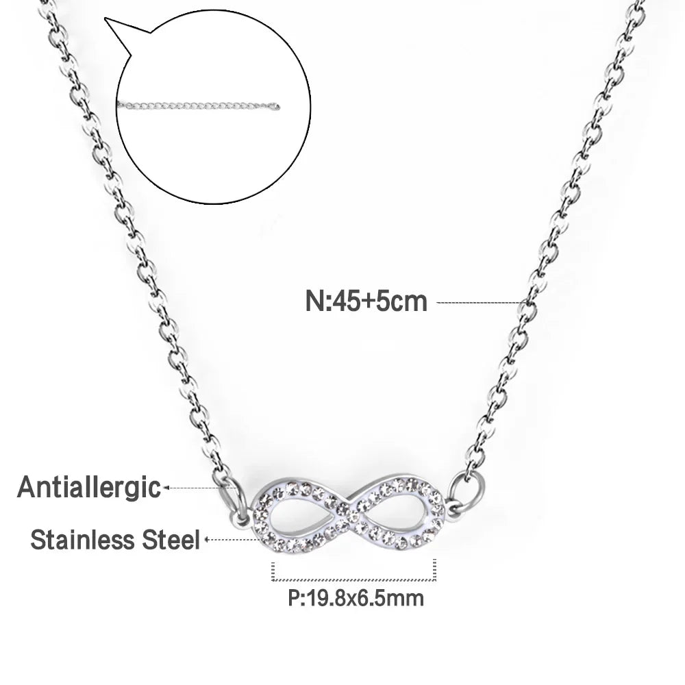 LUXUKISSKIDS Heart Star Moon Pendant Necklaces Tiny Charms Stainless Steel Choker Women/Girls Y2K Sweater Boho Jewelry Collares