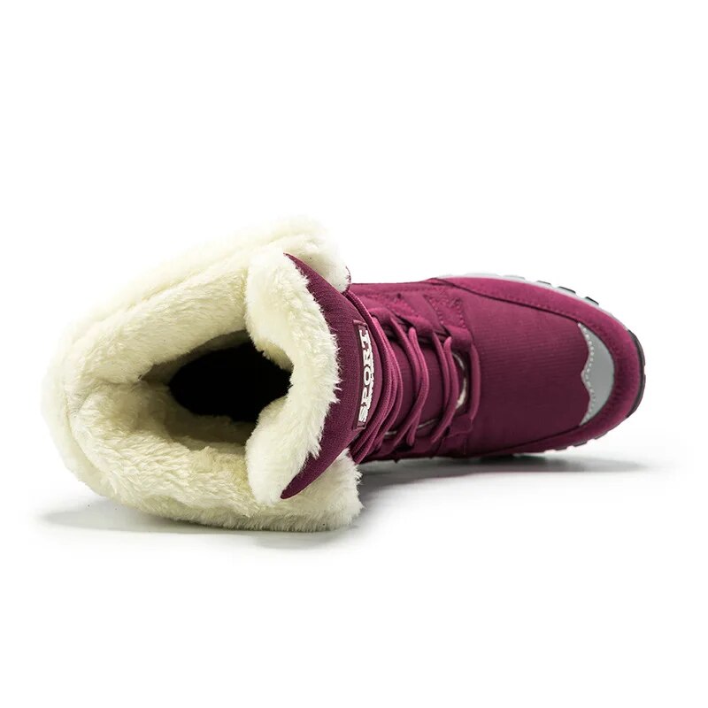 thickened non-slip warm snow boots large size cold-resistant high-top cotton