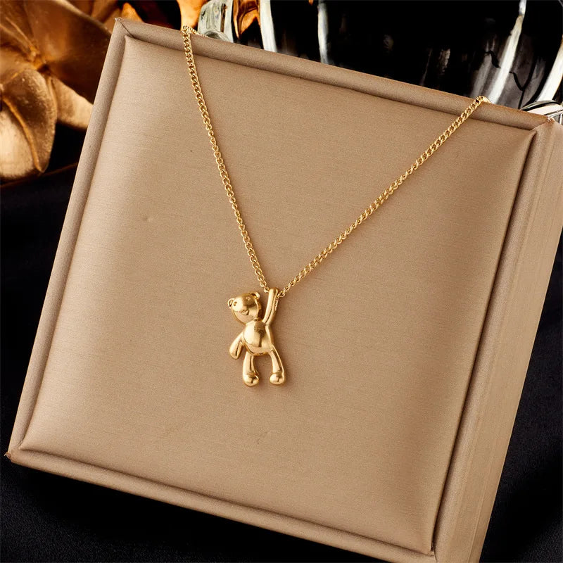 DIEYURO 316L Stainless Steel Simple Heart Love Circular Tassel Necklace Lady Trend Fashion Clavicle Chain Jewelry Glamorous Gift