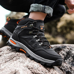 Men's Waterproof Leather Hiking Work Boots Non-Slip Lightweight Military Combat