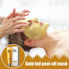 80g Gold Peel Mask Lightens Blackheads Cleanses Pores Tightens Facial Mask Mask Deeply Nose Pores Tightens Cleans