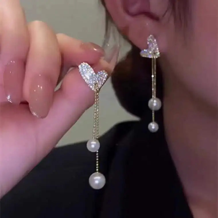 Simple Black Bow Love Earrings for Women Fashionable Personalized Beautiful Daily Accessories Party Jewelry Premium Gifts