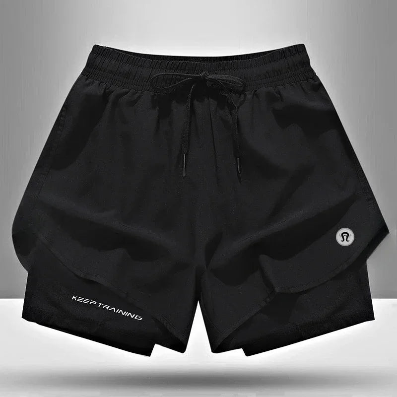 Quick-drying Summer Sports Shorts Men's and Women's Quick-drying Ice Silk Thin Yoga Fitness Training Three-point Pants