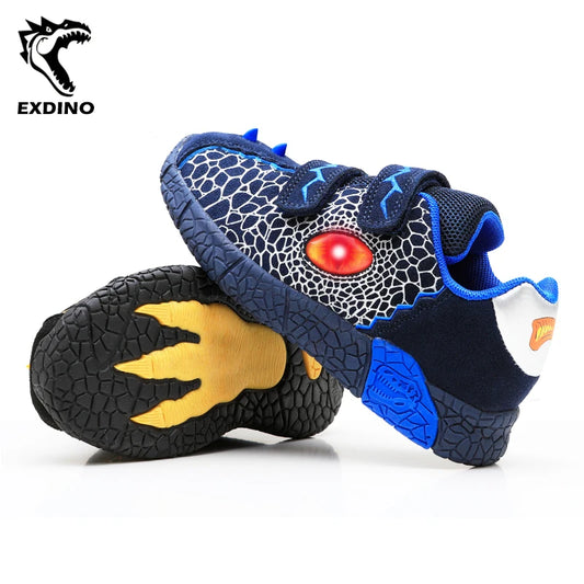 Kids LED Spring Autumn Flashing Footwear 3-6Y Boys Little Children Light Up