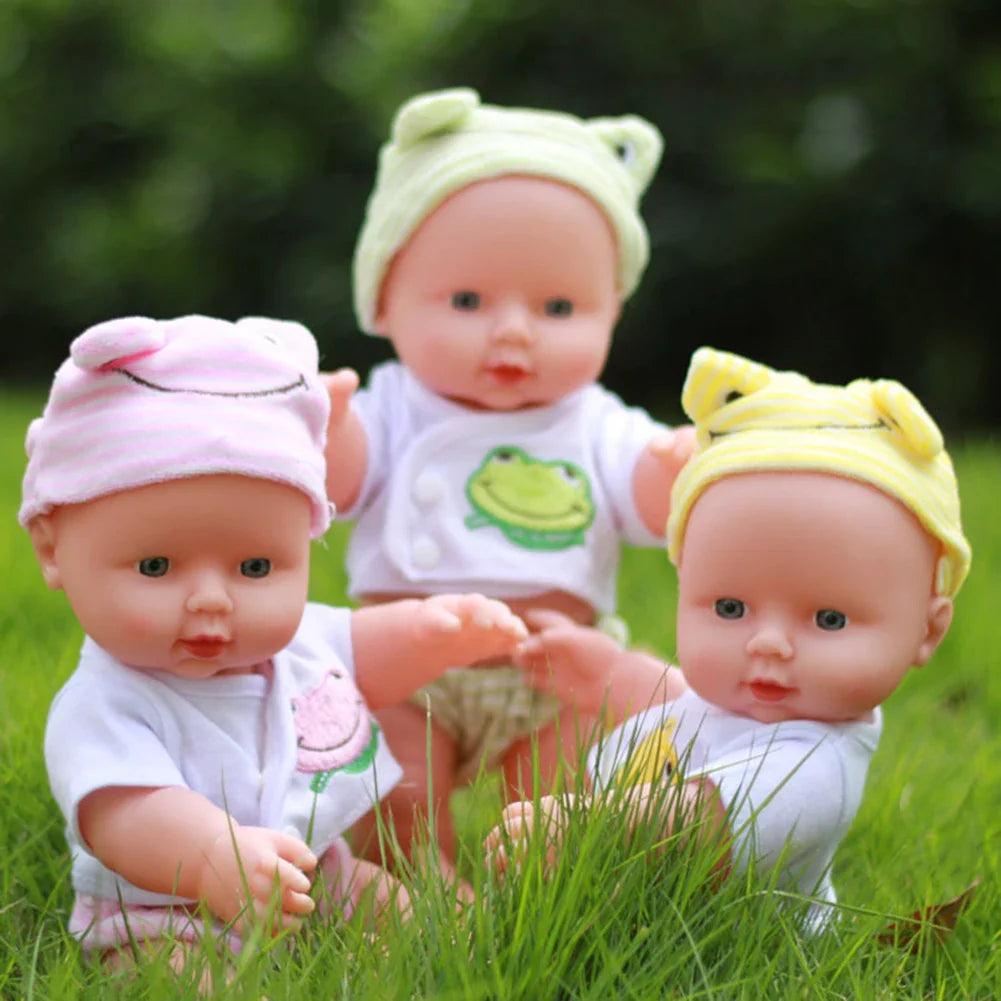 30cm Reborn Girl Baby Doll Soft Elastic PVC 3D Simulation Baby Dolls Movable Prepregnancy Morning Education Baby Companion Toys