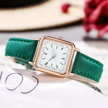 Fashion Square Women Watches Casual Leather Strap Ladies Wristwatches Clock Gift Reloj Mujer