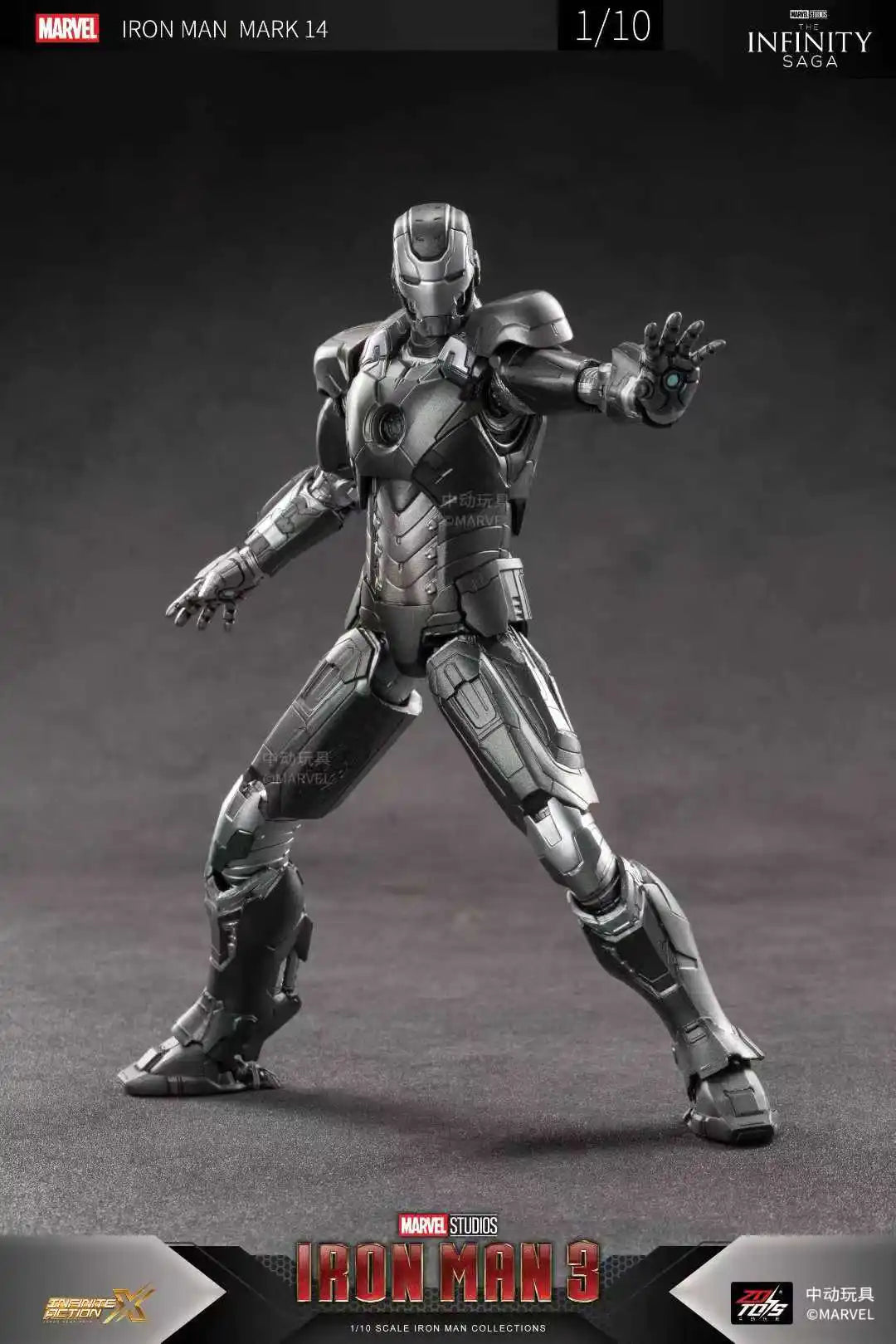 Original ZD Toys Iron Man Tony Stark MK9 MK14 MK12 MK27 MK15 MK35 MK22 MK40 Hammerhead Action Figure Anime Collect Model Gifts