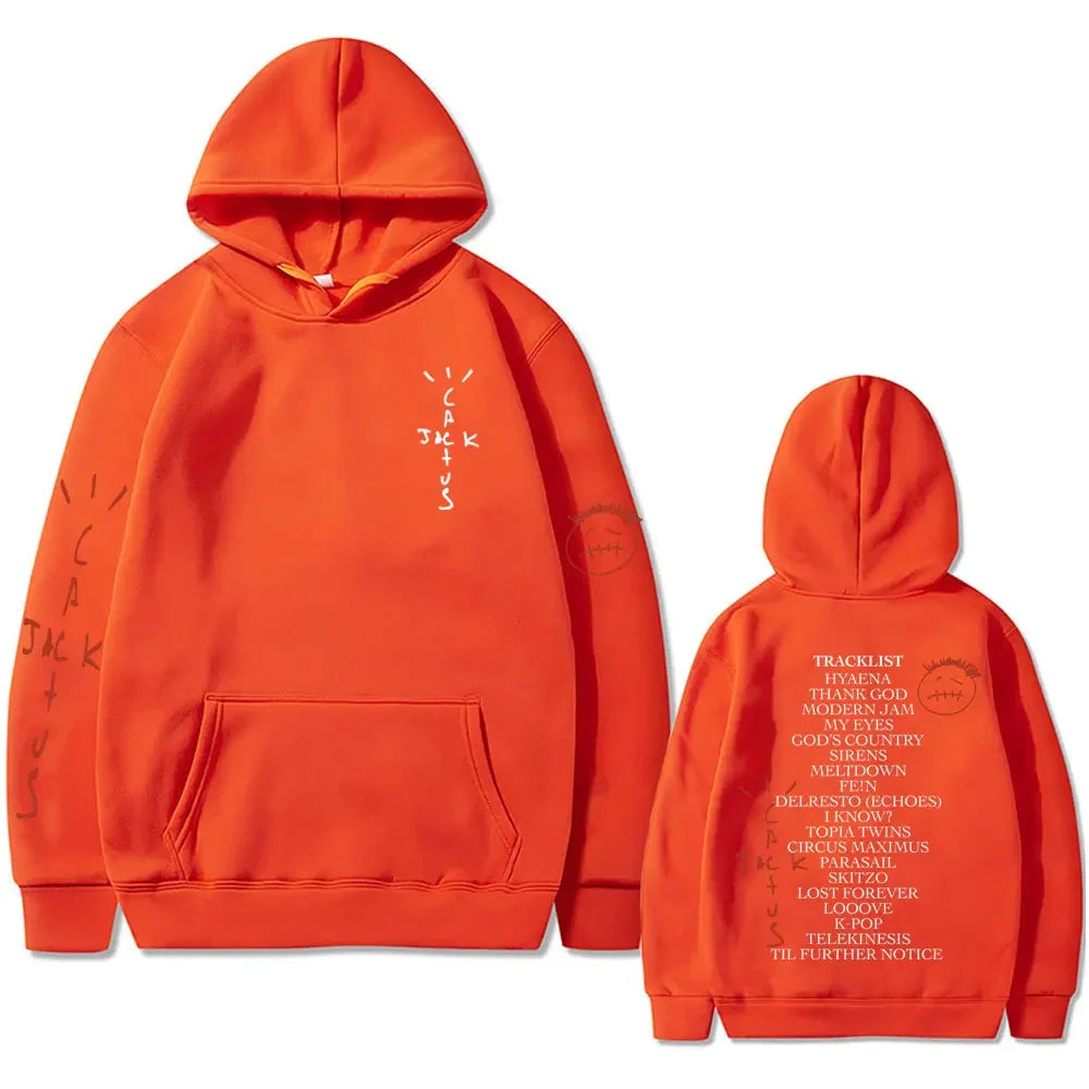 Cactus Jack Utopia Graphics Hoodie Men Hip Hop Fashion Trend Harajuku Streetwear