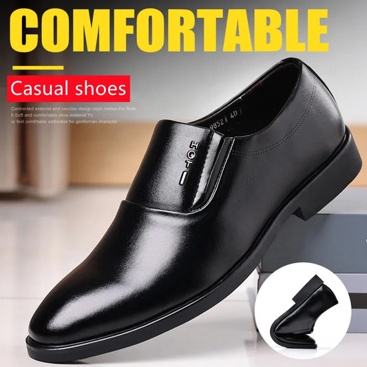 High Quality Leather Men Casual Shoes Comfortable Men Loafers Light Formal Men Dress Shoes Breathable Slip on Men Driving Shoes