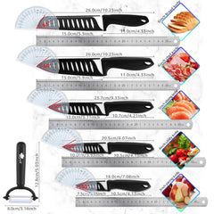 Ceramic Knives Kitchen Knives 3 4 5 6 inch Paring Utility Slicing Chef Set+Peeler