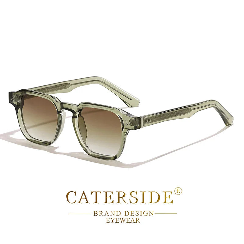 CATERSIDE Square Fashion Sunglasses Men Core Insert Temple Luxury Brand Sun Glasses Women Travel Beach Party Festival Gifts