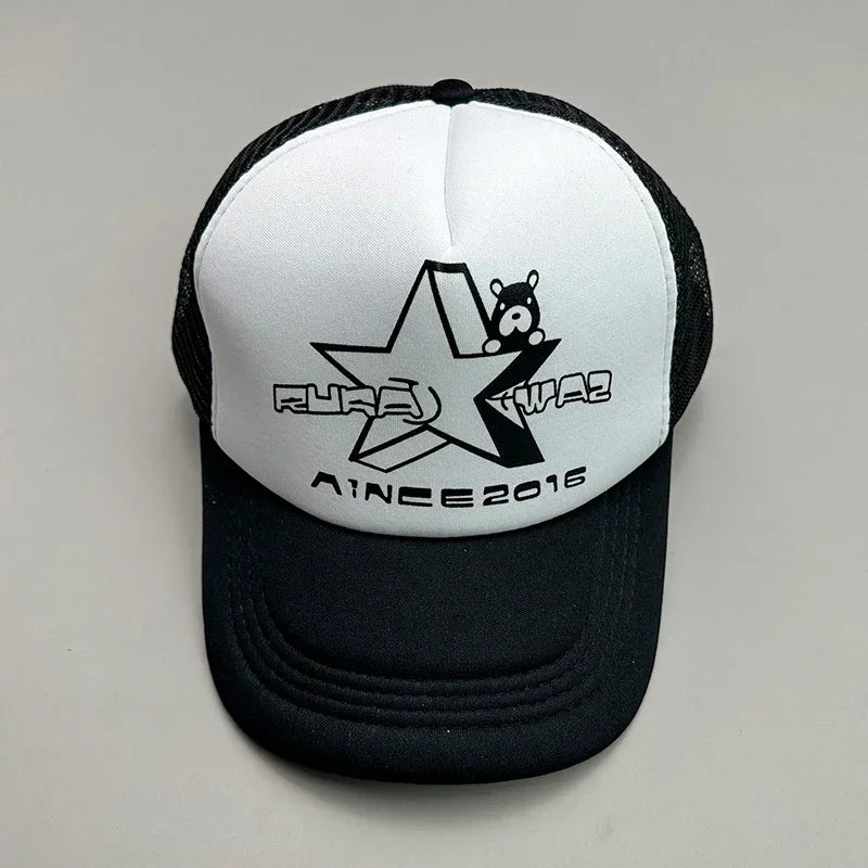 New Cool Street Hip Hop Letter Colorful Meshed Men Women Baseball Hats Cotton Summer Adjustable Breathable Snapback Sport Caps