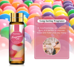 10ml Bubble Gum Fragrance Essential Oil with Dropper Diffuser Aroma Oil Musk Coffee Peach Baby Powder Peach Magnolia Mandarin