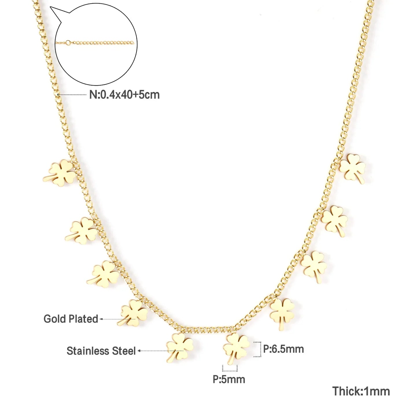 LUXUKISSKIDS Woman Collier бижутерия Golden Chains Necklaces Bohemia Star Heart Elegant Stainless Steel Jewelry Trendy
