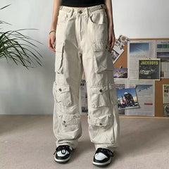 Cargo Pants Multi-pocket Overalls Men Harajuku Casual Women Baggy Trousers