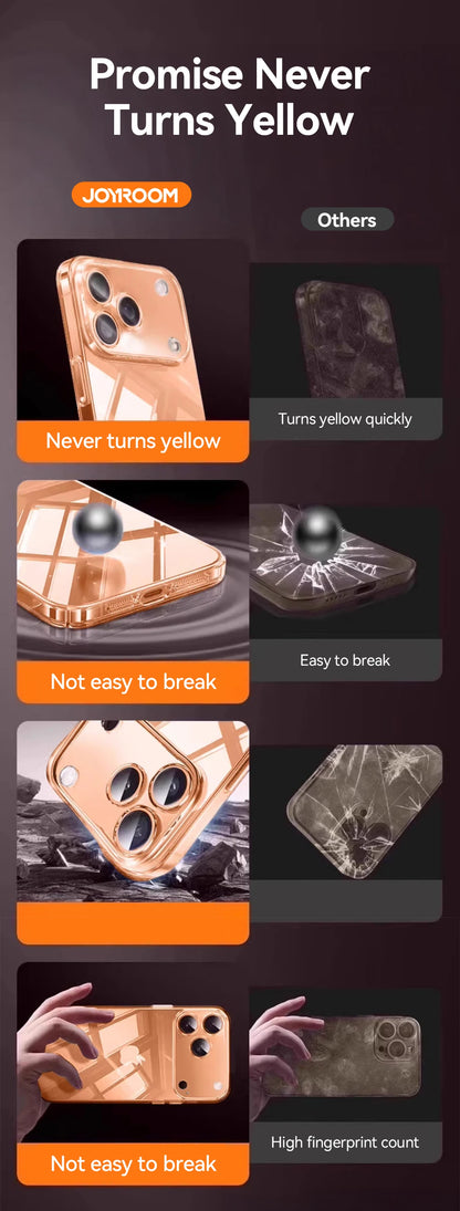 Joyroom Clear Case For iPhone 17 Pro Max Anti-drop Transparent Cover Non-yellowing Shockproof Ultra Slim Cover Screen Protection