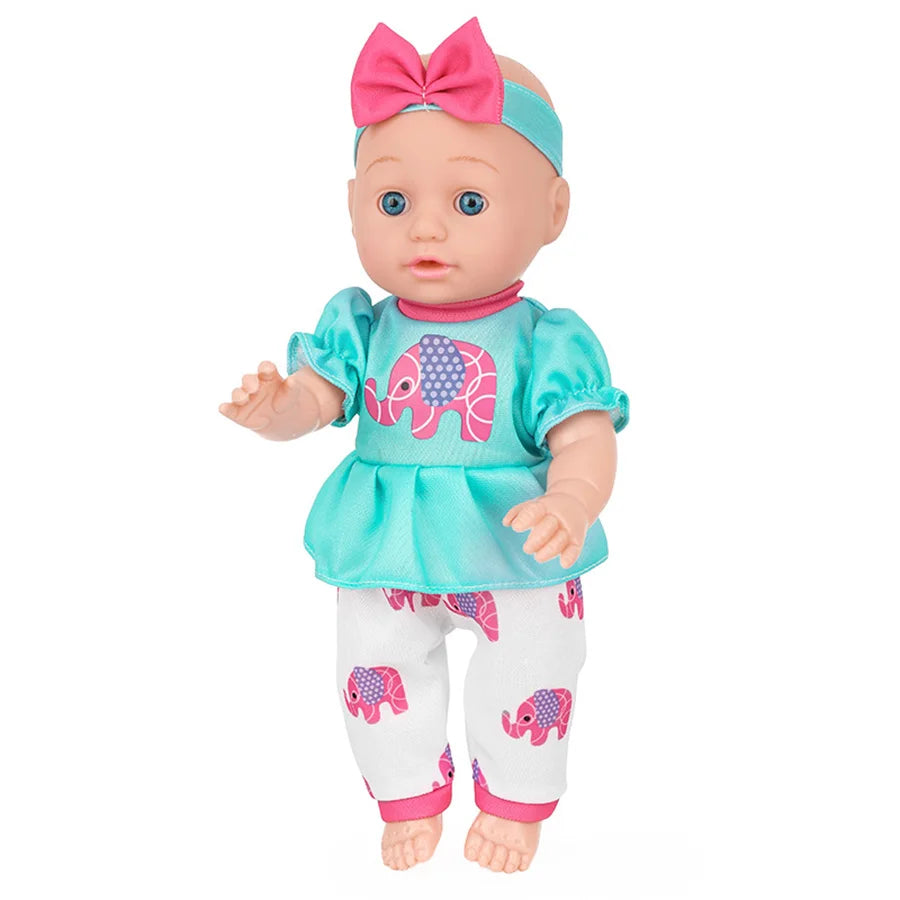 12inch Realistic Reborn Baby Doll For Kids Cute Baby Doll Movable Doll With Jumpsuits Birthday Gifts Children's Toys