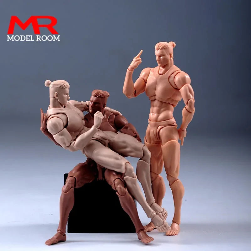 Third Part 1/12 Scale Super Flexible Male Joint Body 16.5cm Soldier Muscle Strong Articulated Action Figure Body Doll