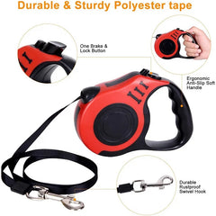 5m Durable Dog Leash Nylon Cat Lead Extension Automatic Retractable Puppy Walking