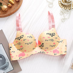 Adorable Girls One Piece Bra No Underwire Push Up Small Busts Design Breathable