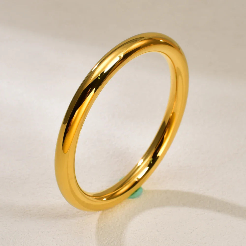 C29 Simple and fashionable traditional plain ring bracelet, 18K gold-plated jewelry, women's ins stainless steel hollow bracelet