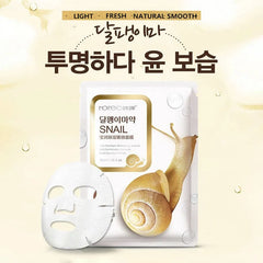 10pcs Snail Moisturizing Face Mask Replenishment Oil Control Firming Tender Sheet Masks Facial Mask Skin Care Korean Cosmetics