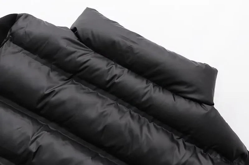 Women's Autumn Fashion Black Short Cotton-Padded Jackets Vintage Zipper