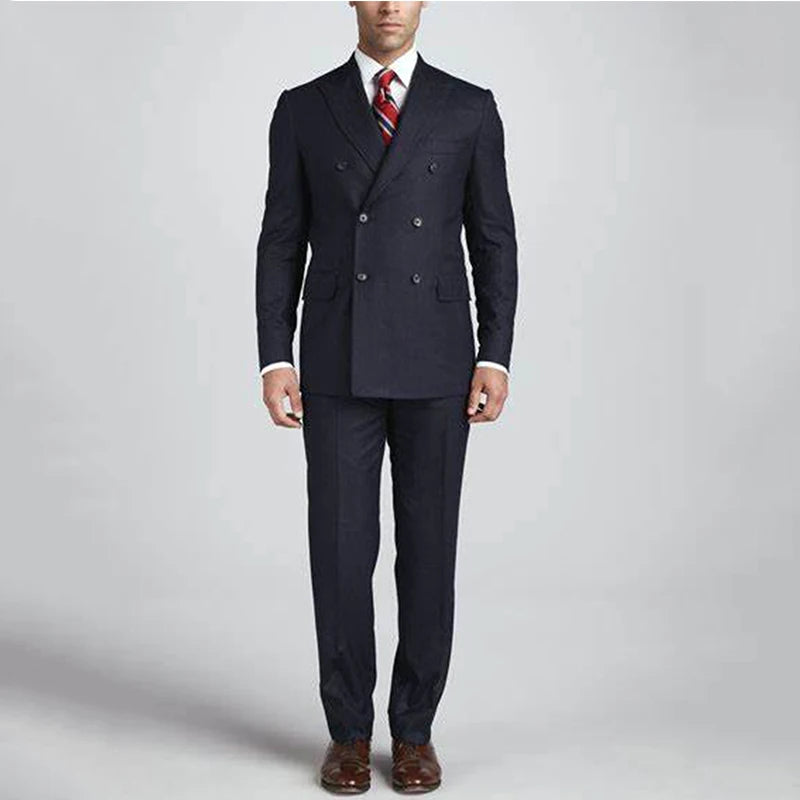 Tuxedo for Mens: Men's 2 Pieces Jacket & Pants Suit Double Breasted Buttons Peak