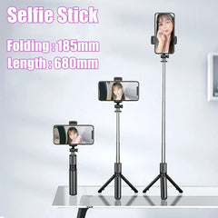 Wireless Bluetooth Selfie Stick Tripod With Remote Shutter Foldable Phone