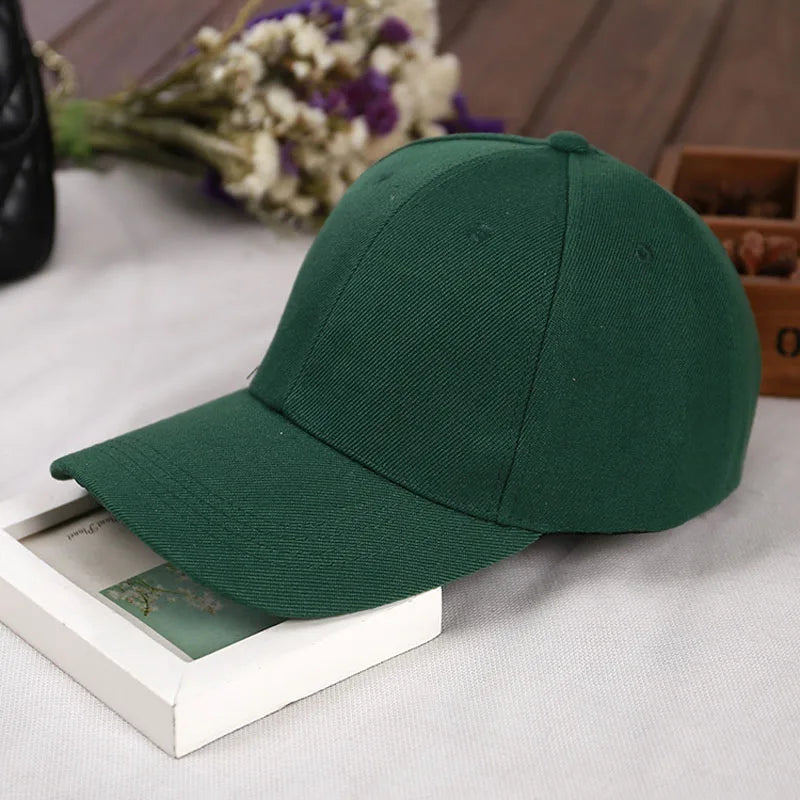 Fashion Retro Solid Color Men and Women Universal Baseball Cap Outdoor Sports Casual Girl Ponytail  Hat Sale