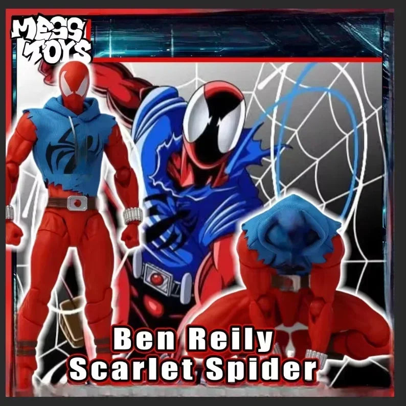 New Mess Toys Scarlet Spiderman hero Anime Action Figures Red Spider Ben Reily Figurine Spider-Man Model Statue Kids Toy Gifts