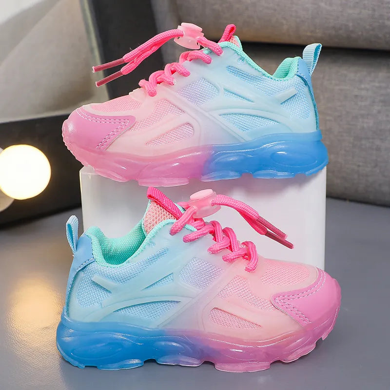 Children Boys And Girls Mesh Breathable Shoes Comfortable Casual Walking Lightweight