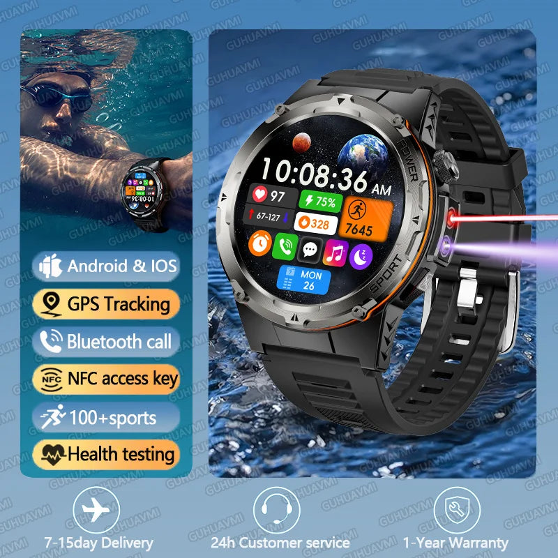 GPS Sports Waterproof Smart Watch Men