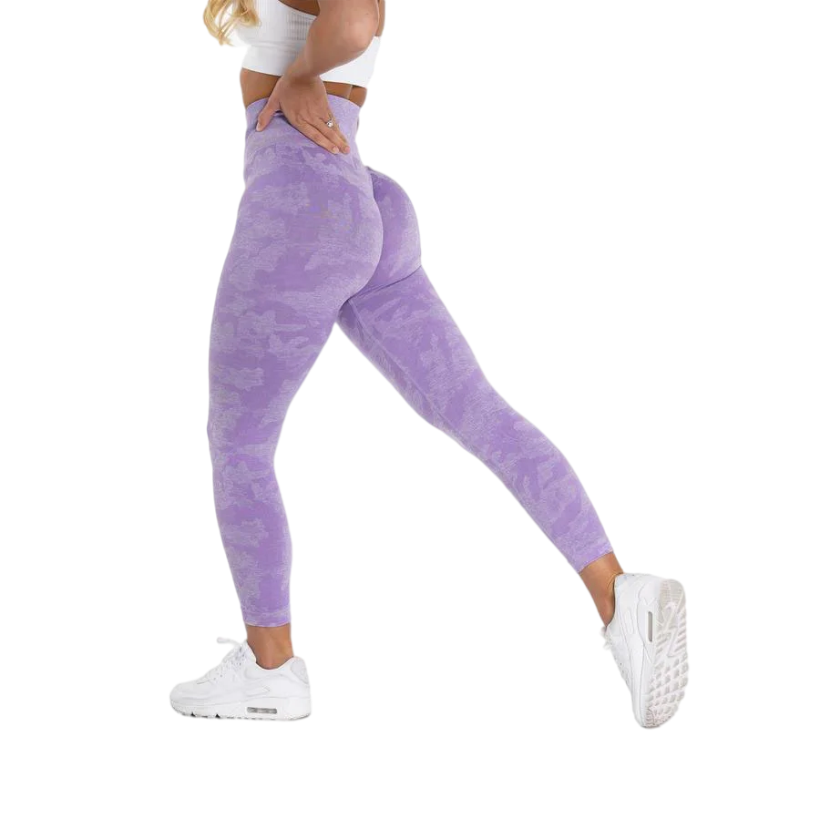 Camo Seamless Workout Leggings Butt Lift Yoga Pants Women Stretch Fitness