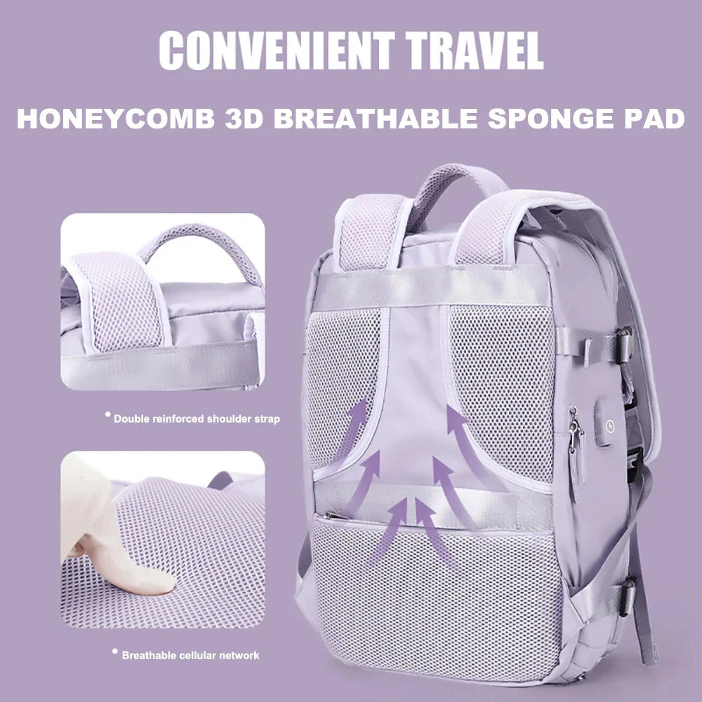 Buylor Travel Backpack for Women 40x25x17 Airplane Cabin Backpack Carry-On Luggage 14inch Laptop Backpack Casual Schoolbackpack