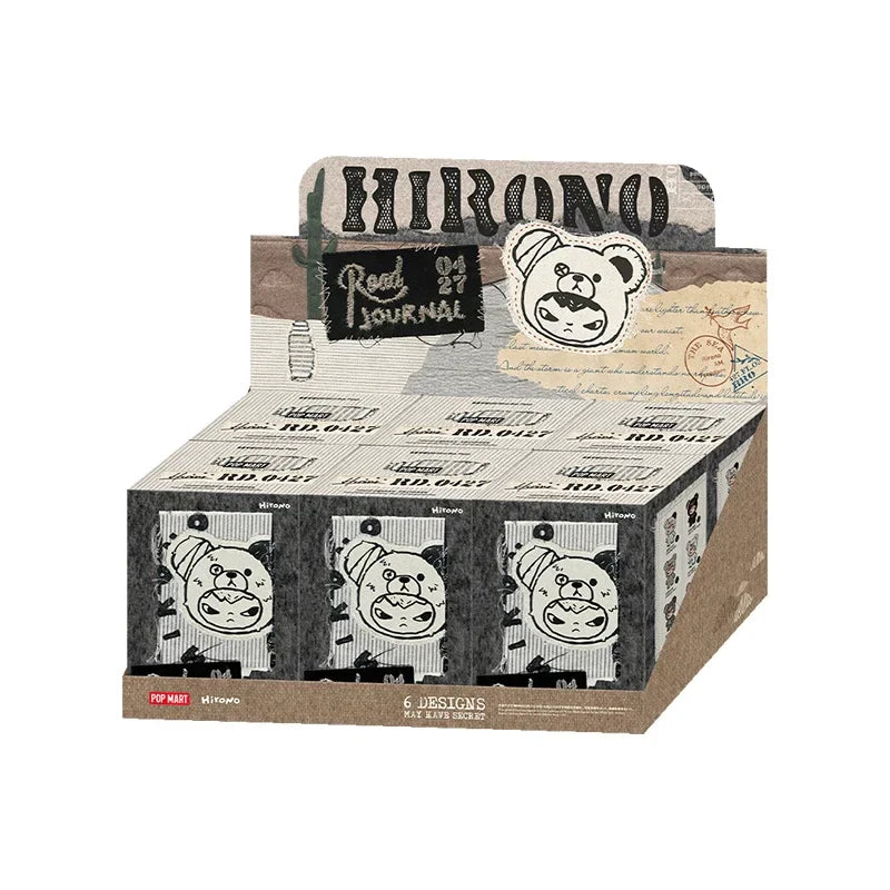 POP MART Hirono Road Journal Series Plush Doll Pendant Blind Box Toys Kawaii Anime Action Figure Surprise Mystery Bag Toy