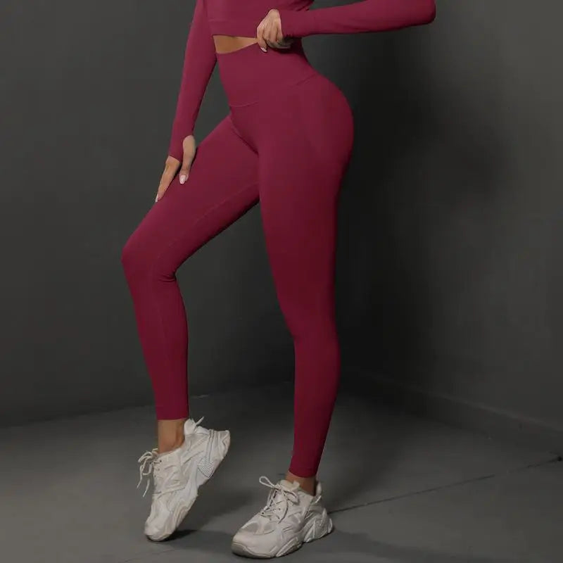 Women Seamless Yoga Pants Fitness Sports Running Sportswear Stretchy Lifting Tights