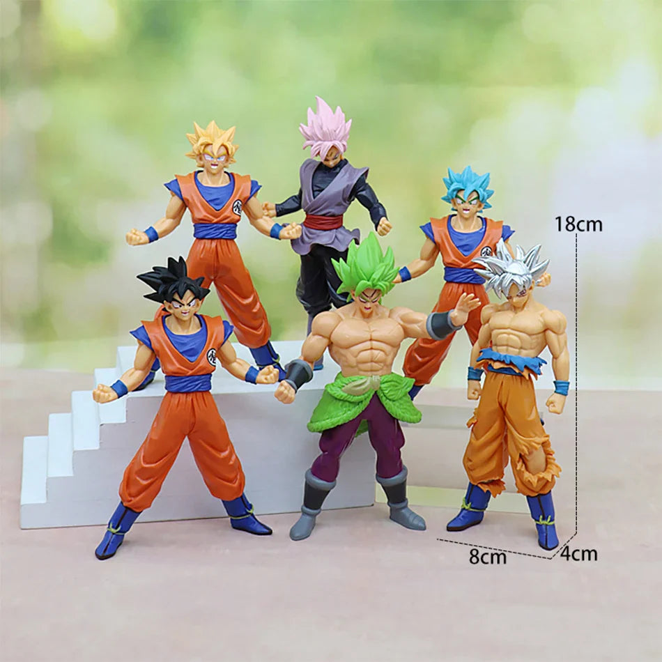 Anime Dragon Ball Z Super Saiyan Son Goku Broly Vegeta Anime Action Figure Model Christmas Gifts Collectible Figurines for Kids
