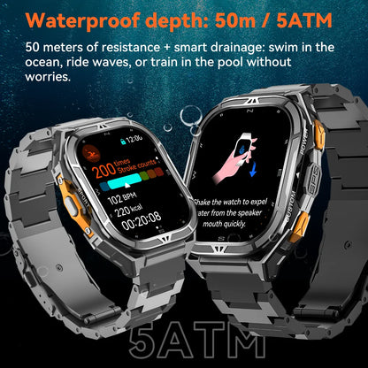 Cubot GT 3 Smart Watch, 5ATM Waterproof, 1.96-inch AMOLED, Blood Oxygen, Fitness Tracker Heart Rate GPS Sport Smartwatch for Men