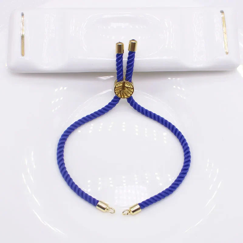 10PCS fashion luxury Wind Life Tree handmade DIY woven rope bracelet 3mm open loop buckle adjustable bracelet