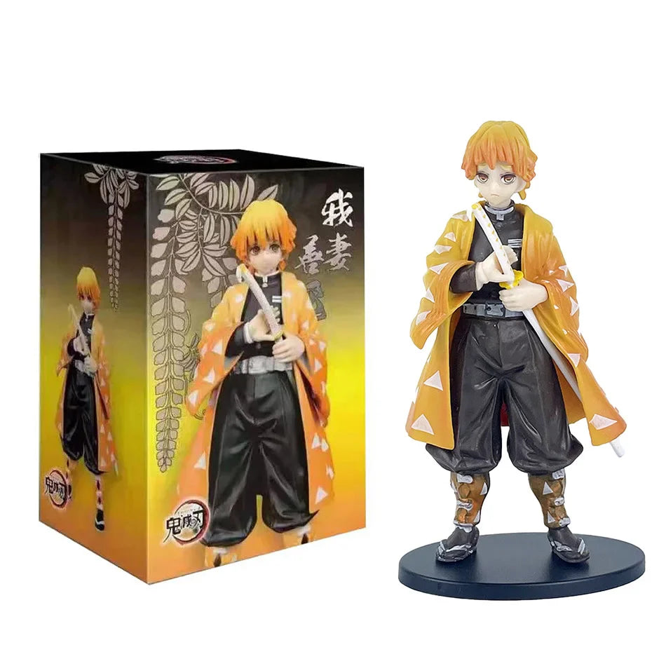 16cm Anime Demon Slayer Kimetsu no Yaiba Figure Kamado Tanjirou Action Figure Agatsuma Zenitsu Nezuko Warrior PVC Doll Model Toy