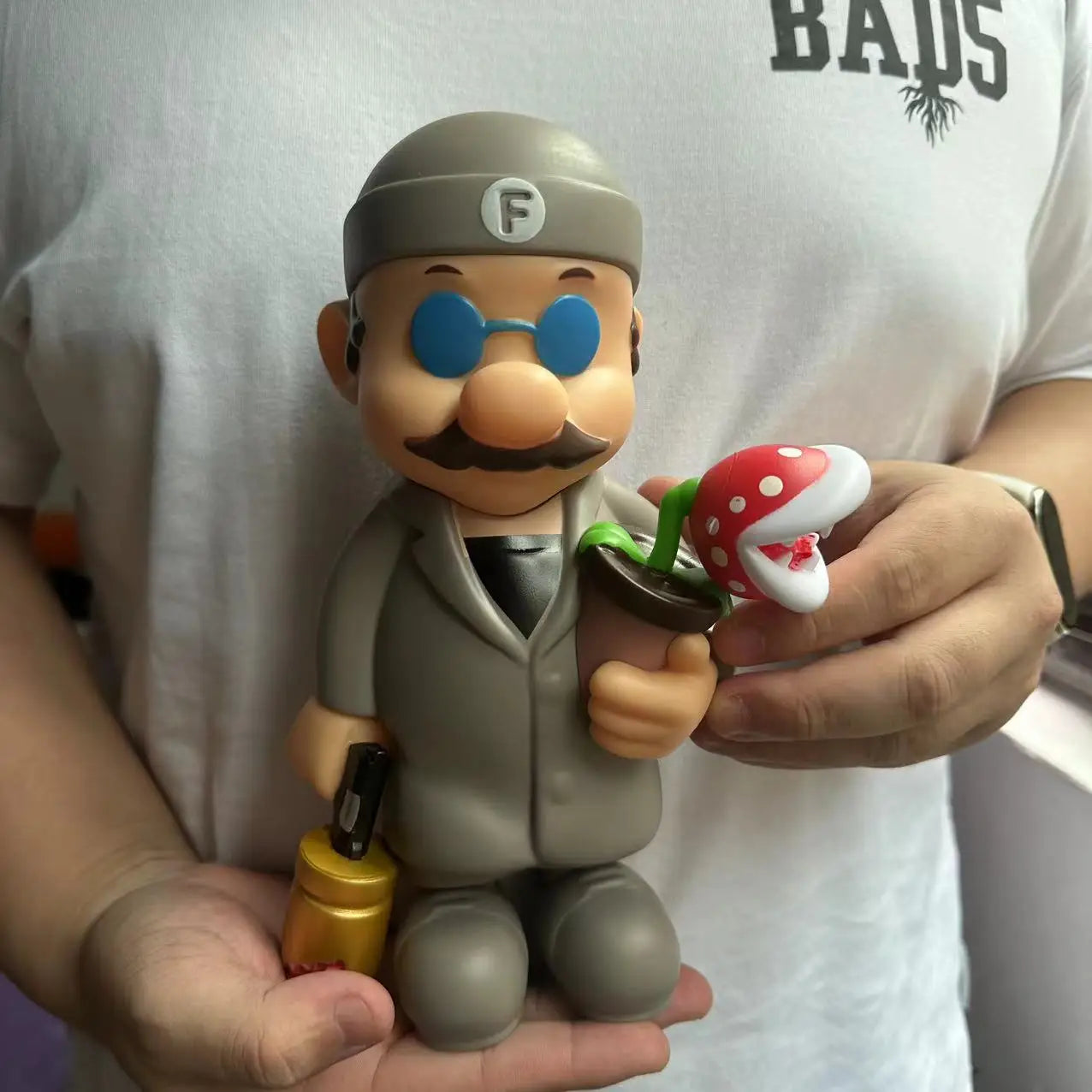 New Anime  Large Size  Bowser Figures PVC  Bros Hat Can Take Off Toy model For kids