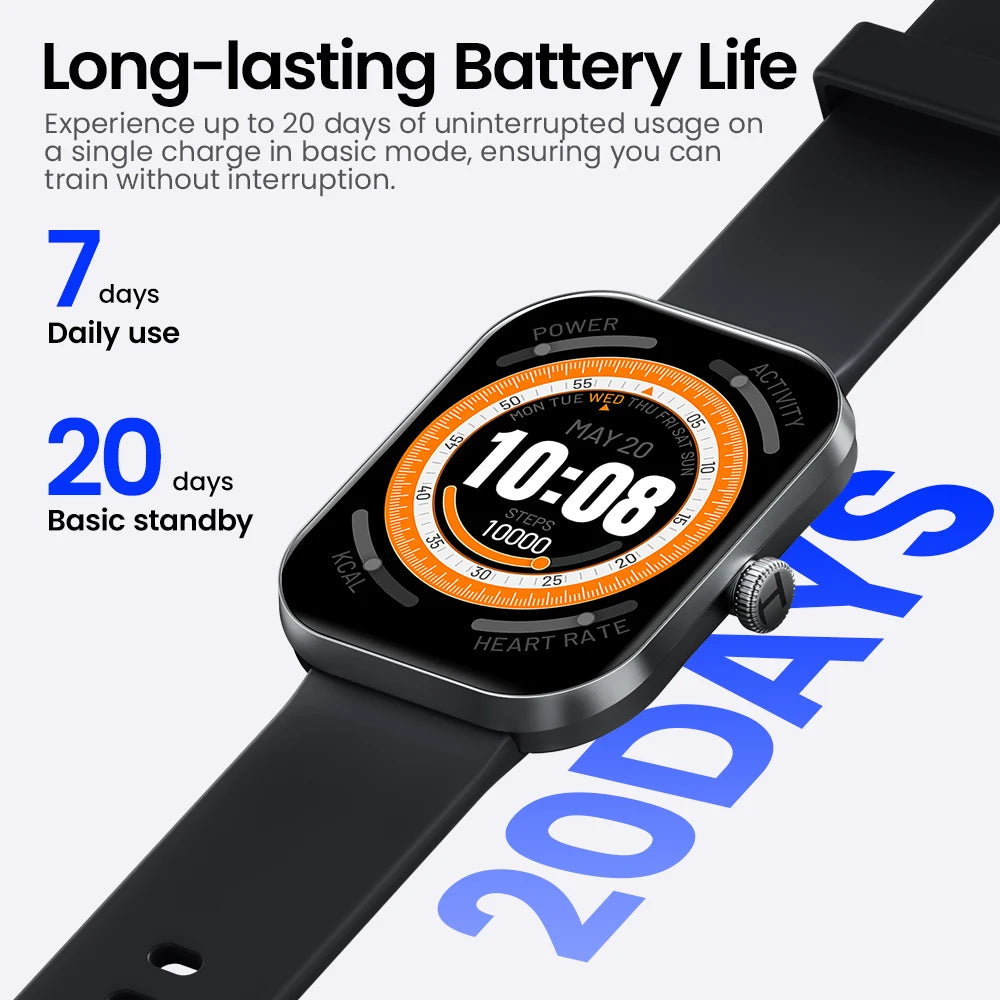 HAYLOU Watch S6 Voice Calling Smart Watch Men Health Monitoring IP68 Waterproof Smart Notifications Voice Assistant Smartwatch