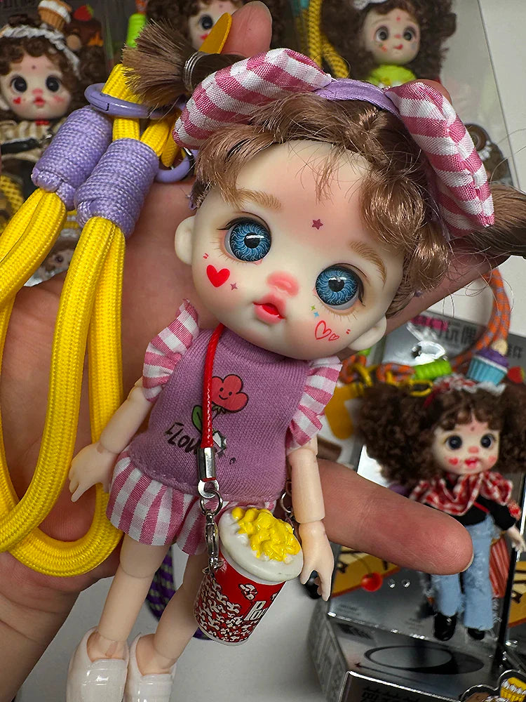 Mini Doll Dolls for girls Labbu doll pocket blyth Boy girl Doll Barbi cry Baby Rainbow Ball jointed doll Mobile phone Decoration