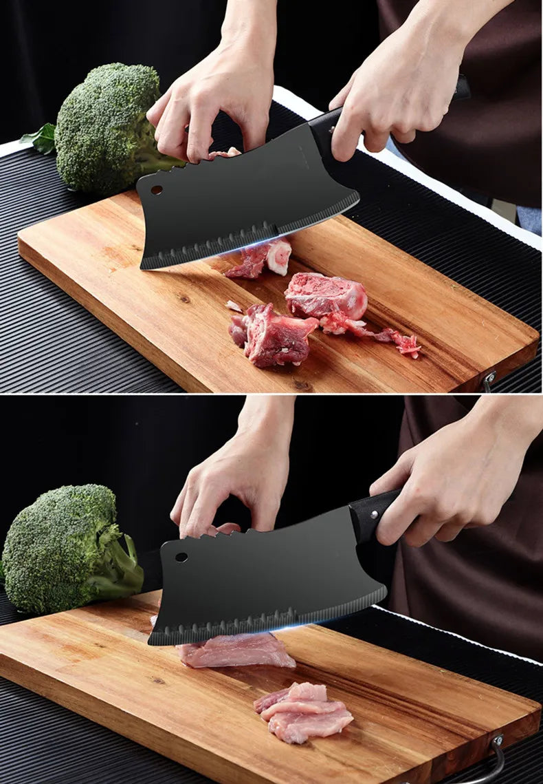 Stainless Steel Butcher Knife High Hardness Kitchen Chef Bone Chopping Knife Meat