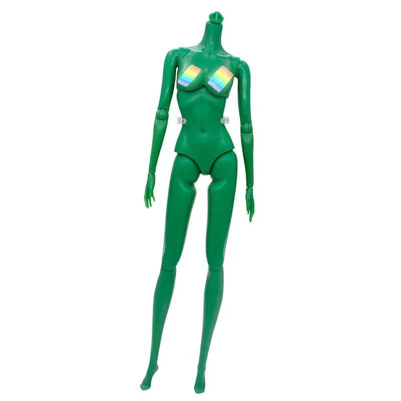 MENGF New Doll Heads Pink Beige Japan White Super White Blue Green Skin Doll Parts DIY Dressing Doll Body Figures Yoga Doll Body