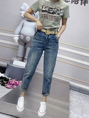 Y2k Large Size Tencel Straight Leg Jeans Female Summer Thin