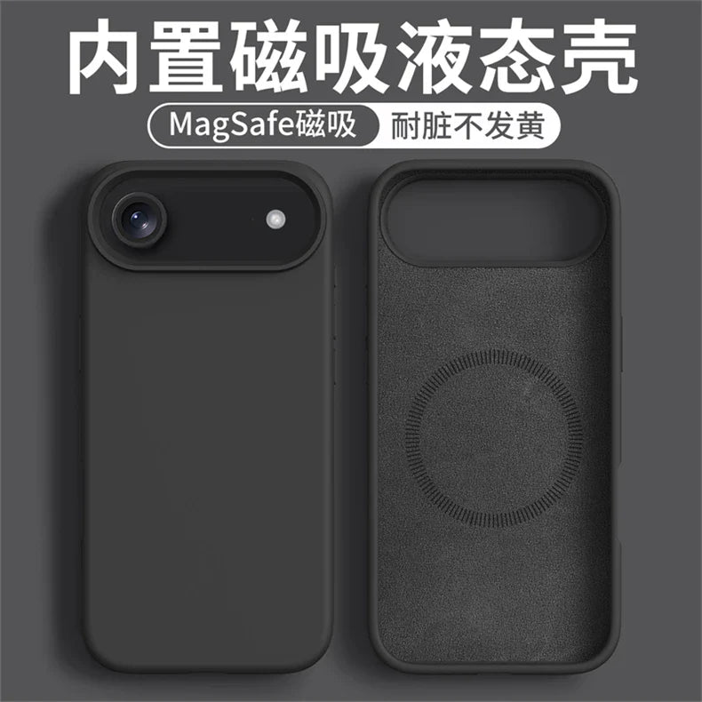 Magnetic Case For iPhone 17 Pro Max 17 Ari MagSafe Liquid Silicone Comfortable Feel Built in Flocking Protect Cover