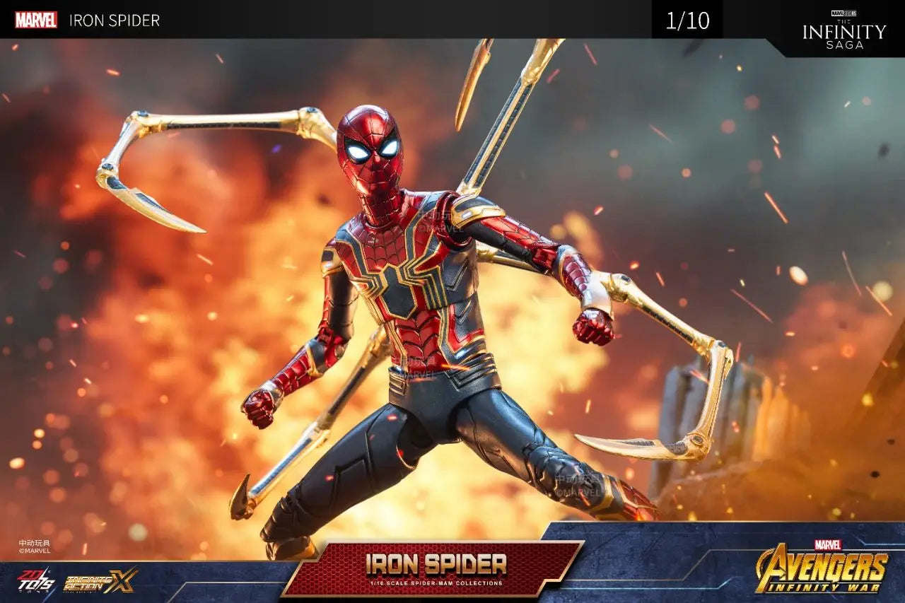 ZD Toy Spider Man No Way Home Marvel legends 1/10 Peter Parker Gold Black Red Model Action Figure Adult Collectible Toy